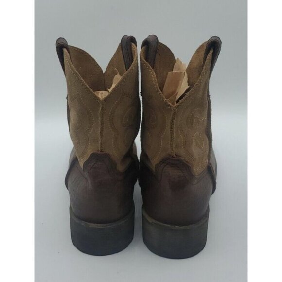 LAREDO Youth Little Prowler Size 13 .5 D Dark Brown / Tan Boots Square Toe - Picture 5 of 14